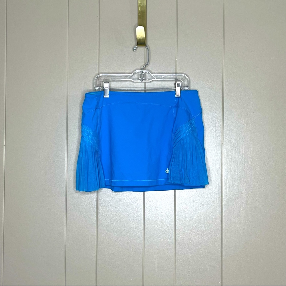 Alo Yoga Tennis Skirt Skort blue ruffle mini